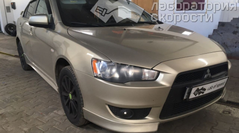 Чип тюнинг и отключение катализаторов на Mitsubishi Lancer X 1.6 2011 года выпуска